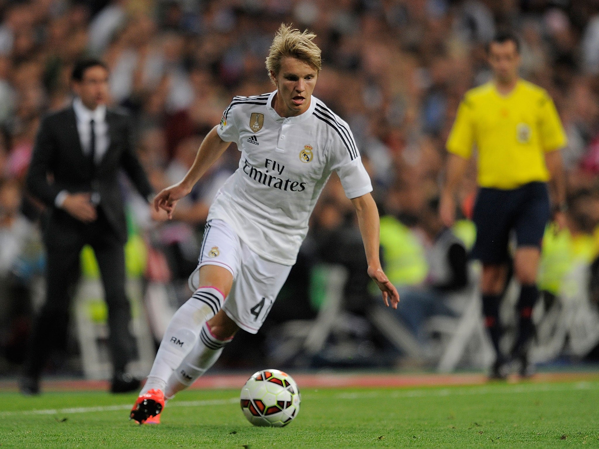 Martin Odegaard in action for Real Madrid