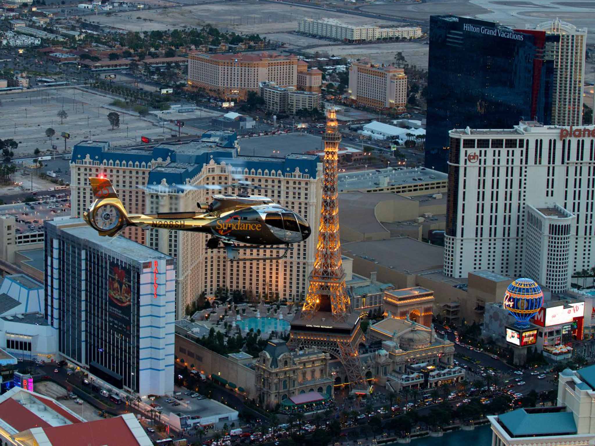 A helicopter tour of Las Vegas is a must
