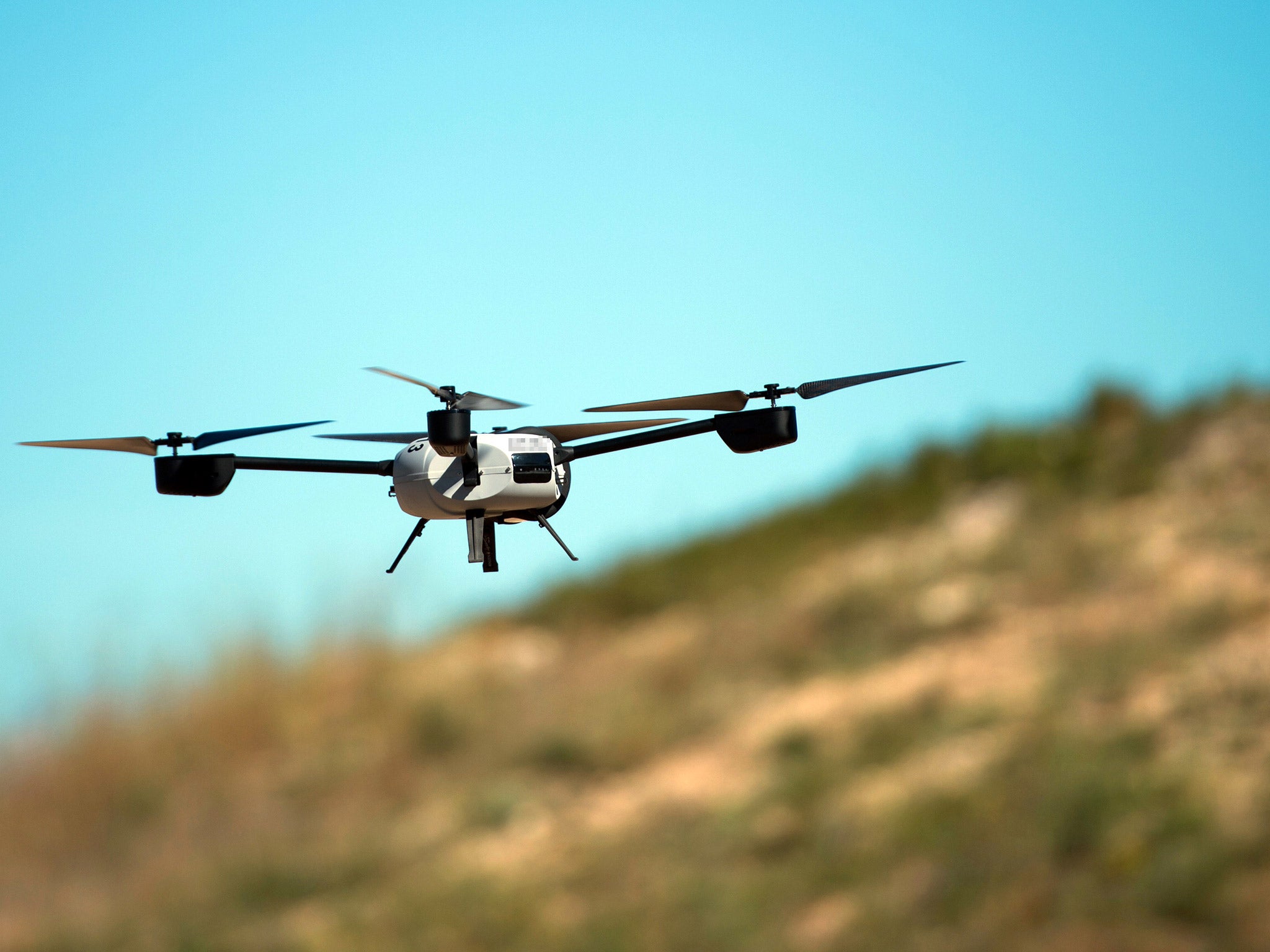 Though they are legal, it is unclear whether local police departments will use weaponised drones. File photo