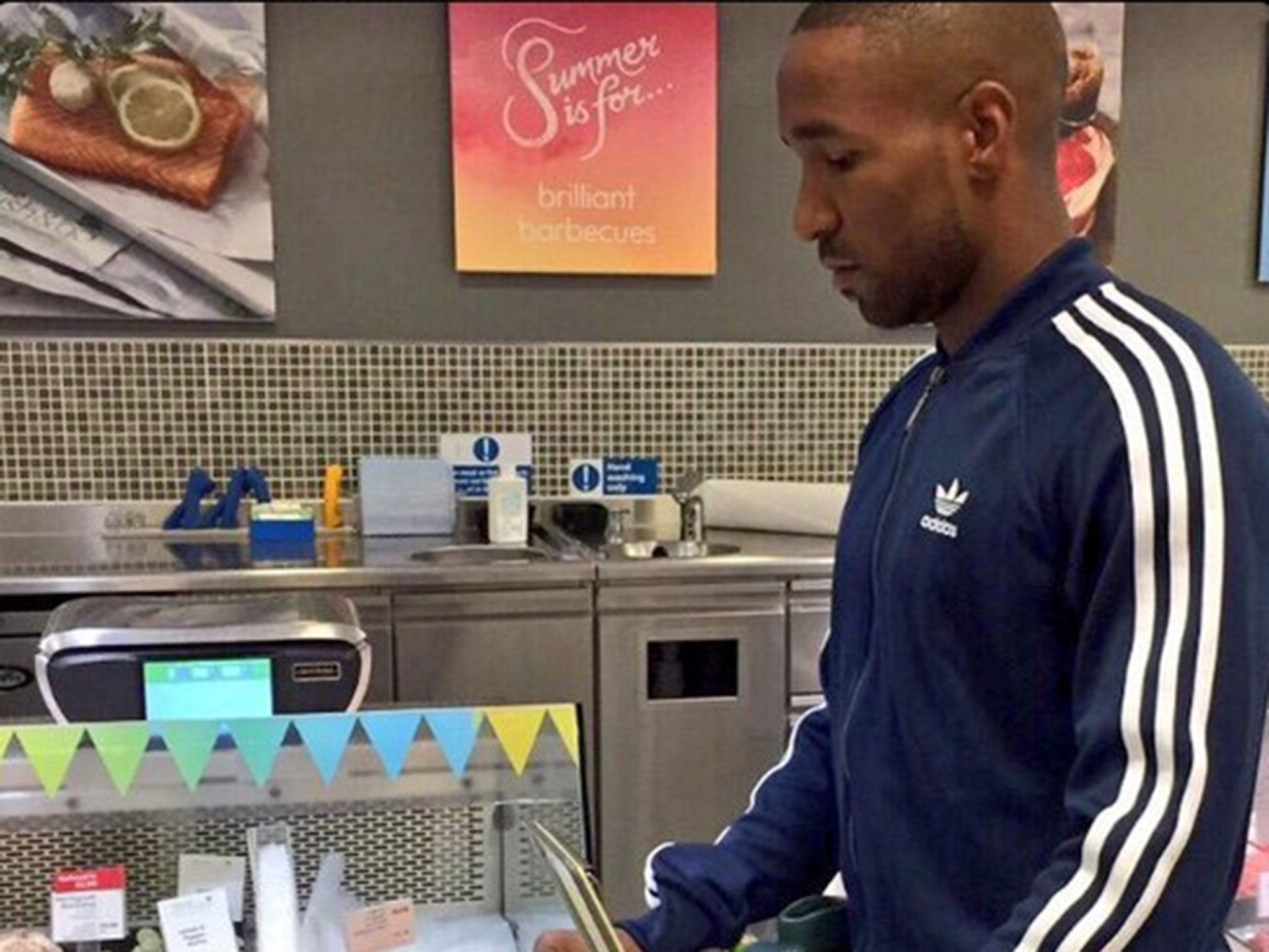 Jermain Defoe doing his shopping