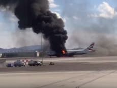 BA Flight 2276 fire: Footage shows British Airways flight in flames