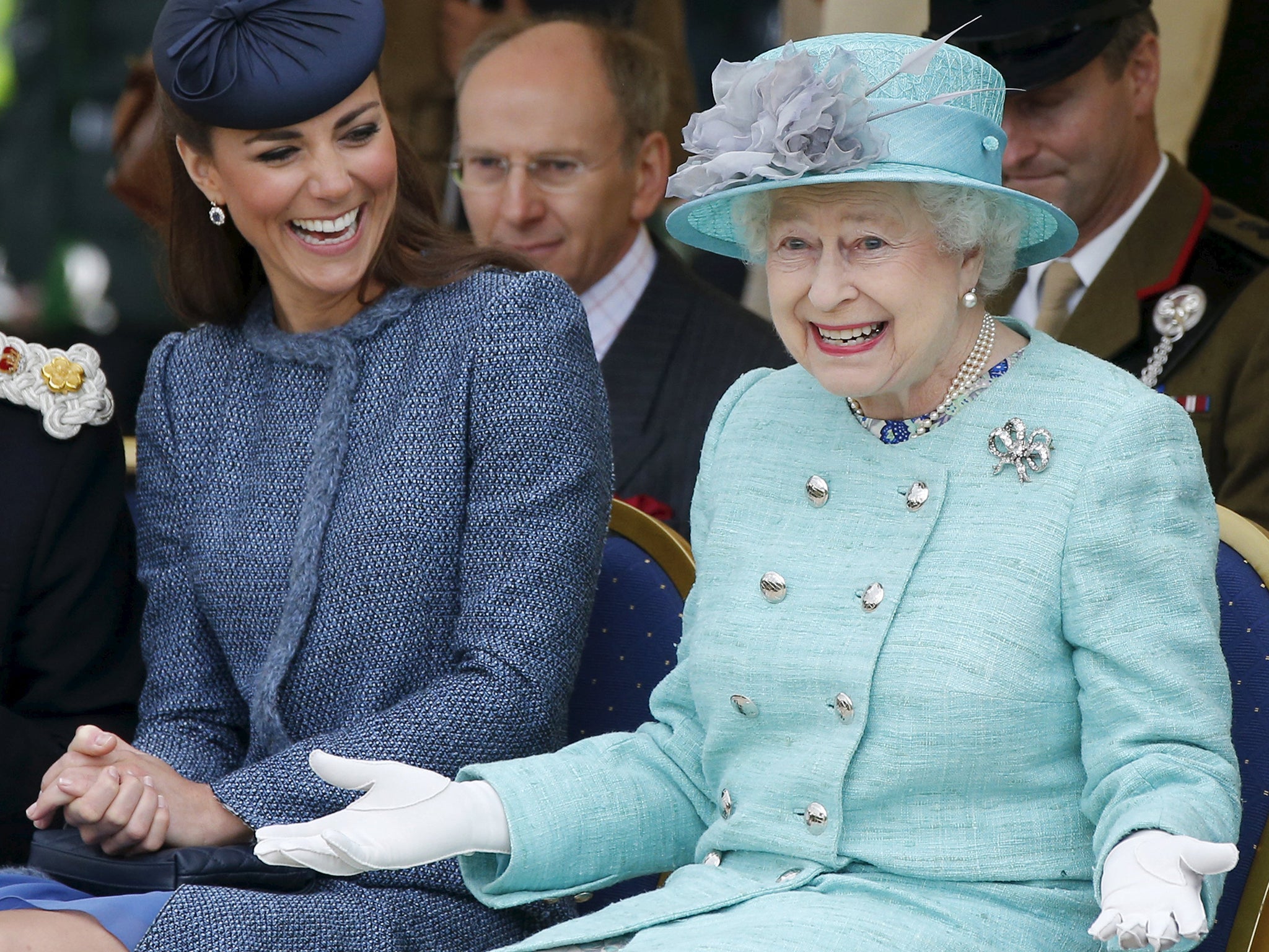 Kate Middleton and the Queen at Vernon Park in Nottingham in 2012