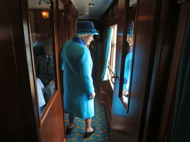 The Queen travels on a steam train to inaugurate the new ?294 million Scottish Borders Railway