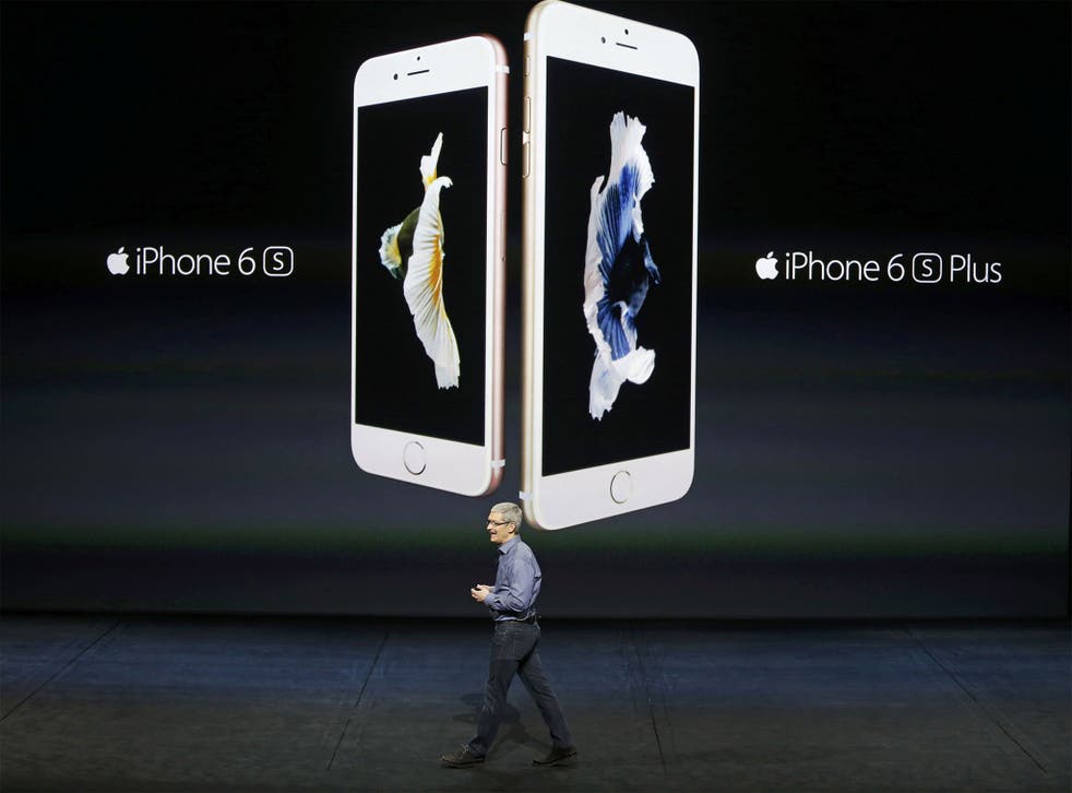 Apple CEO Tim Cook introduces the iPhone 6s and iPhone 6sPlus in San Francisco, California