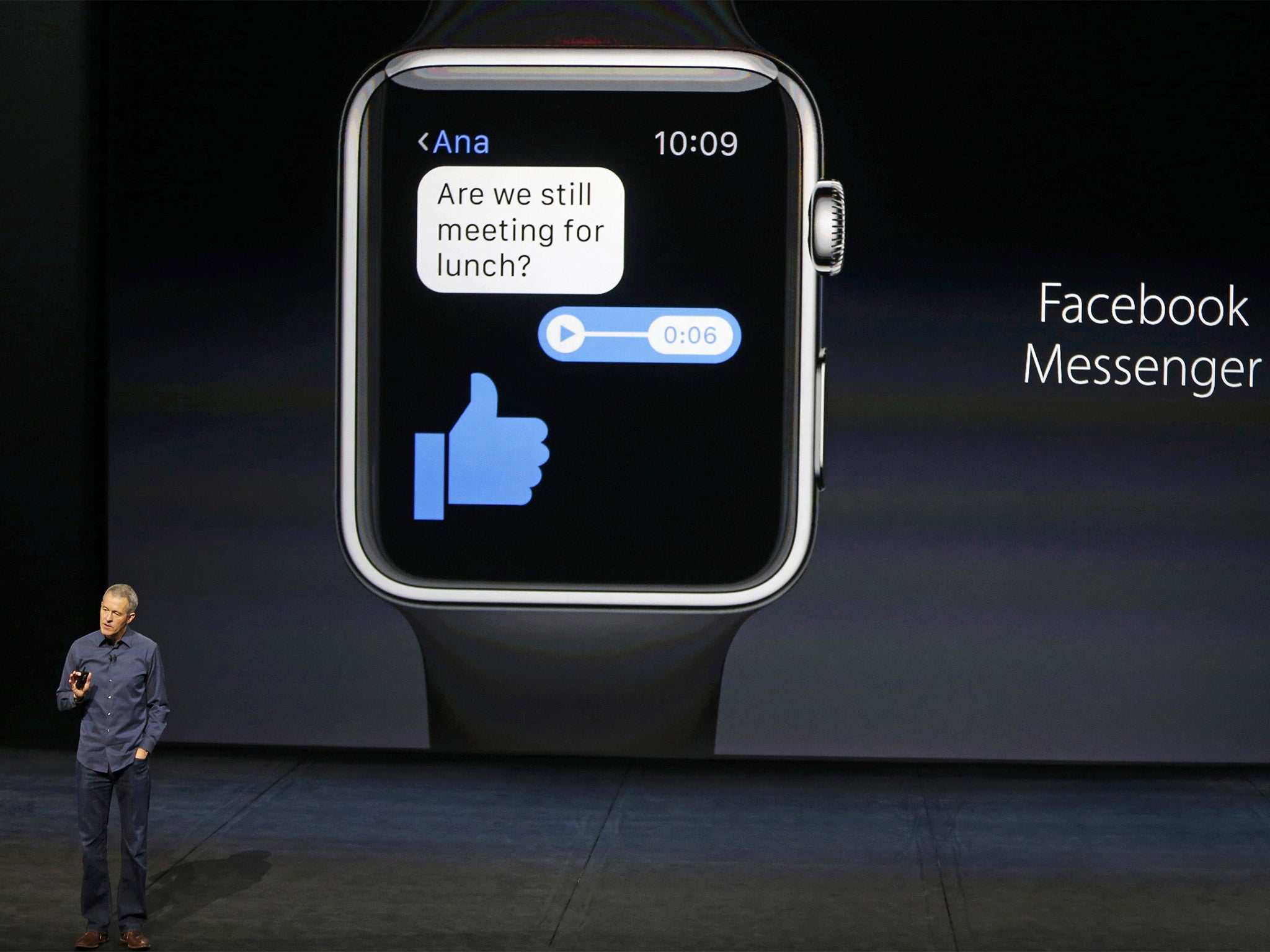 Jeff Williams, Apple's senior vice president of Operations, speaks about the Apple Watch and Facebook Messenger
