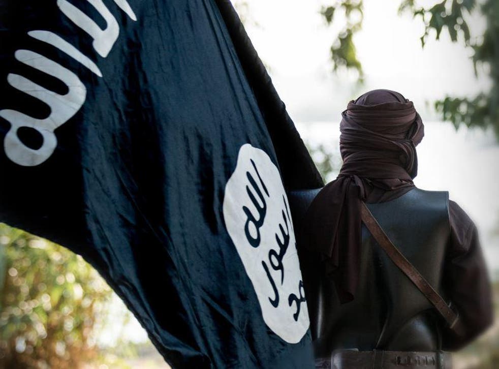 <p>An image from Isis’s Dabiq propaganda magazine</p>