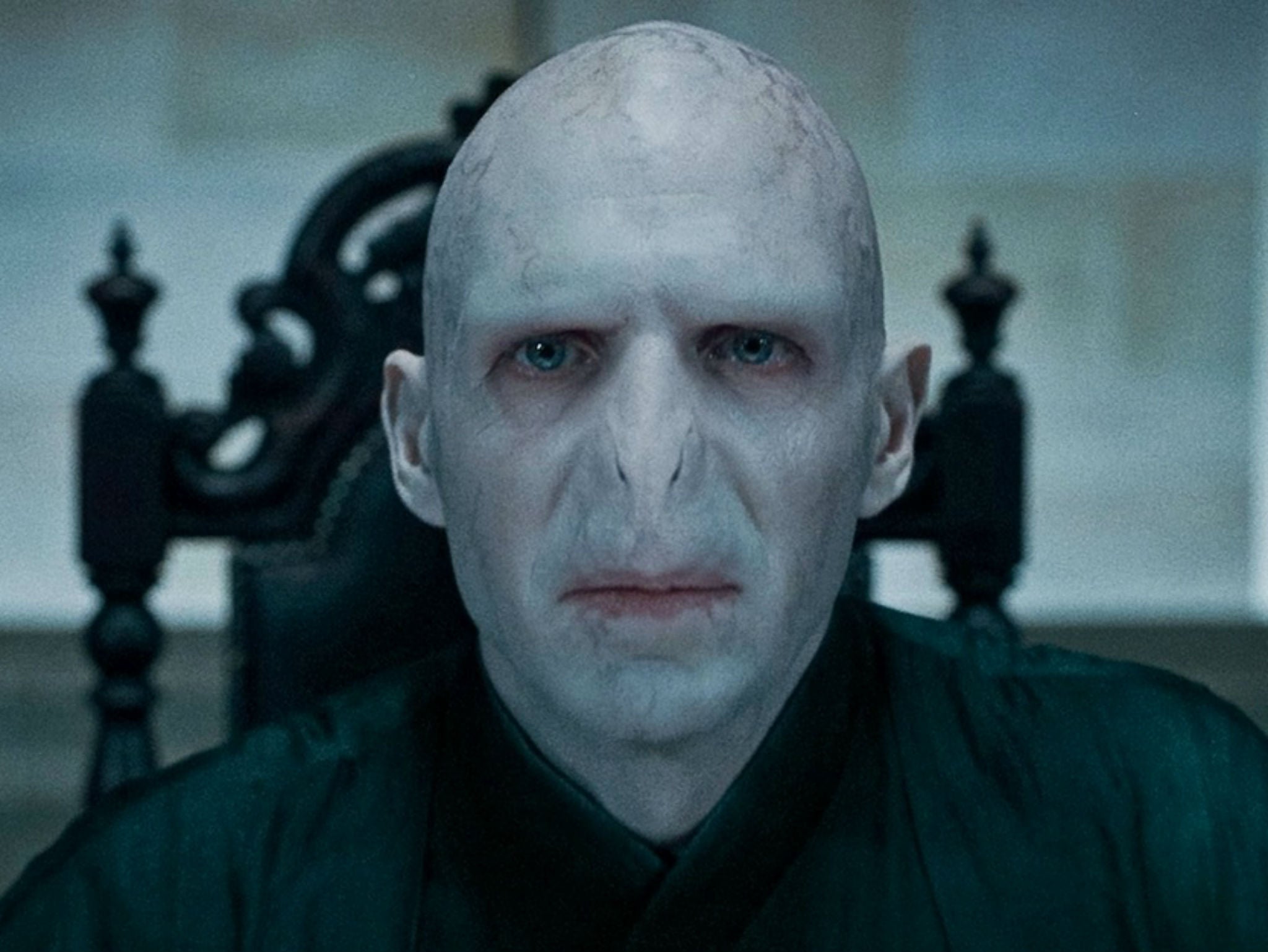 Ralph Fiennes as Lord Voldemort in the Harry Potter films