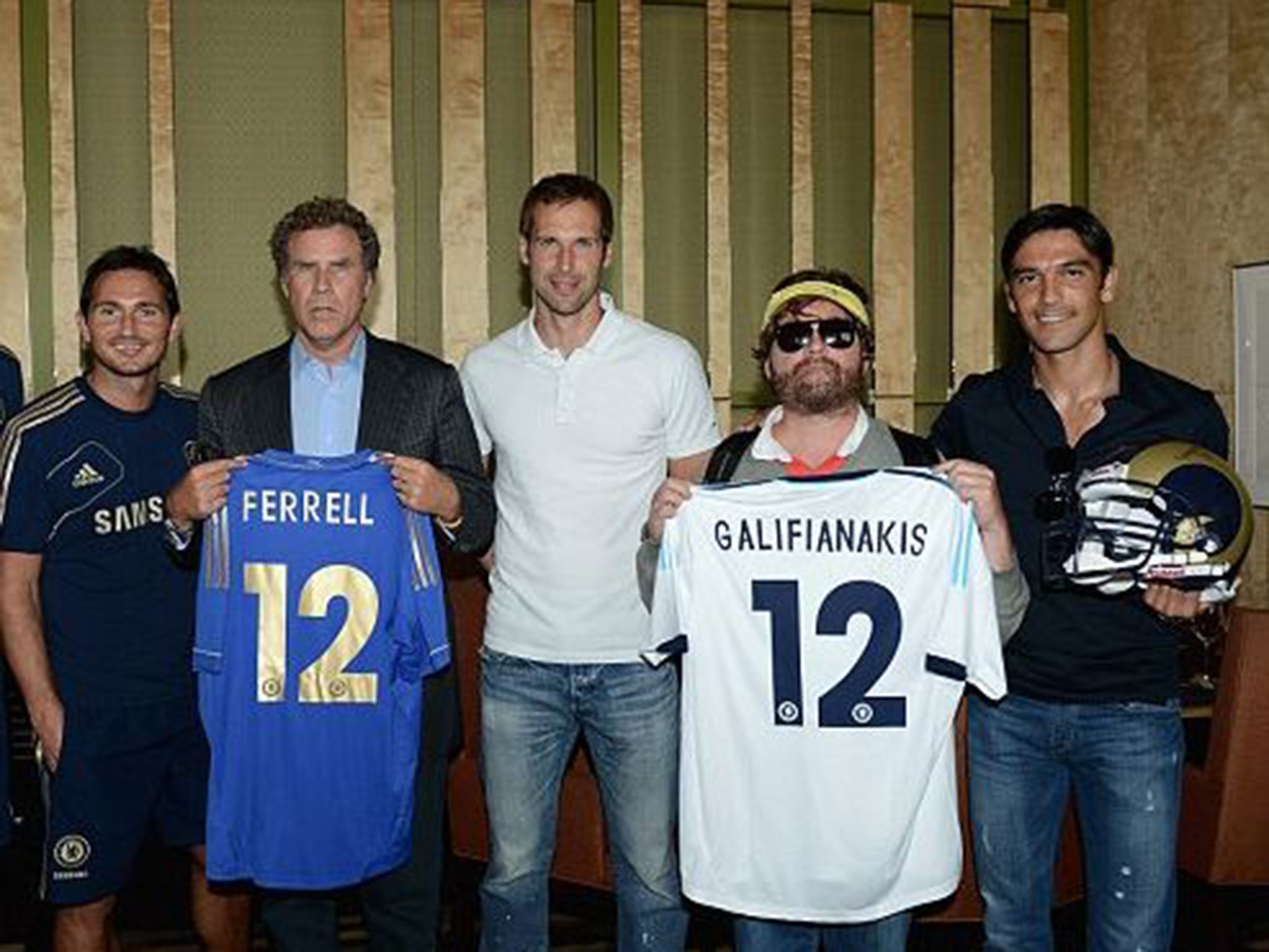 Ferrell met with Frank Lampard, Petr Cech and Paulo Ferreira in 2012, along with fellow actor Zach Galifinakis