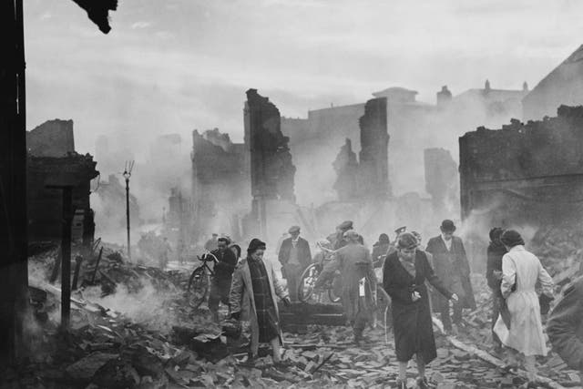 Out of the ashes: the ruins of Earl Street in Coventry following the Blitz in November 1940
