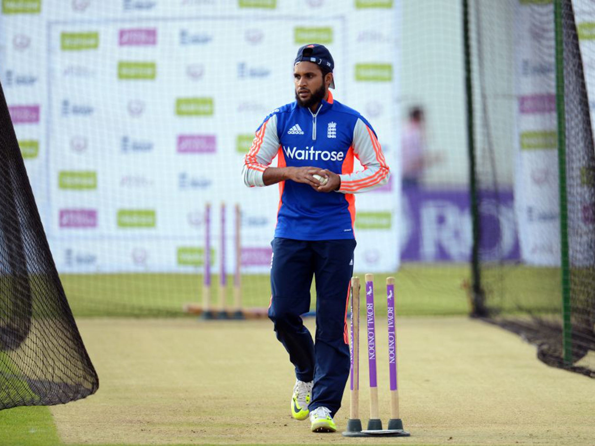 Adil Rashid trains at Headingley ahead of his first ODI on his home ground