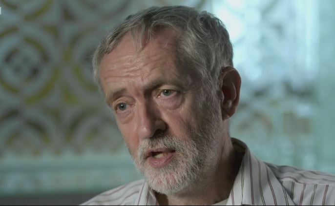 Jeremy Corbyn, being interviewed by John Ware in his Panorama programme on the Labour leadership candidate