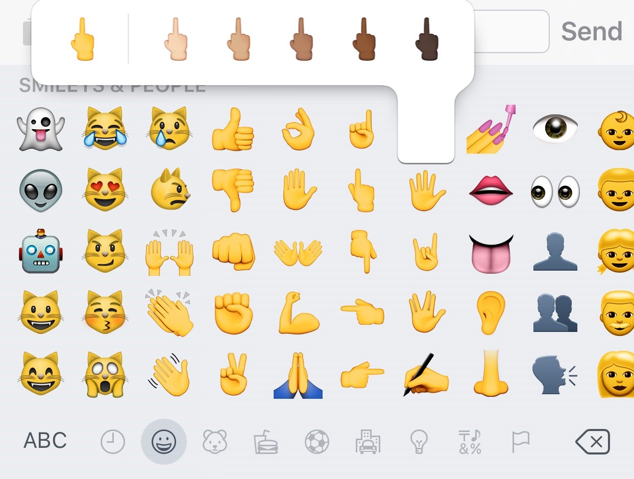 i know theres already a middle finger emoji in iphone but im andriod -  Imgflip