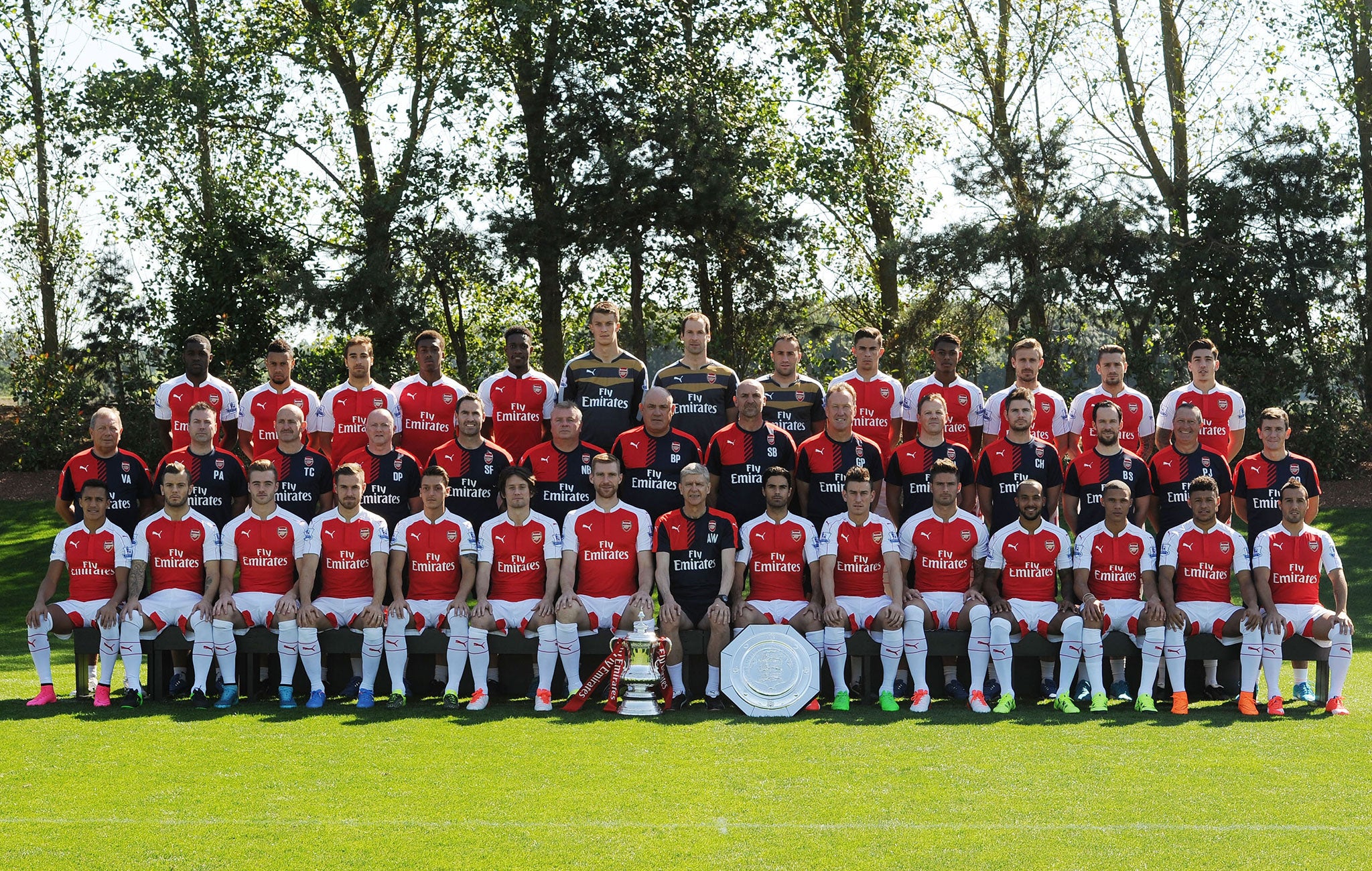 Arsenal's 2015/16 first-team squad