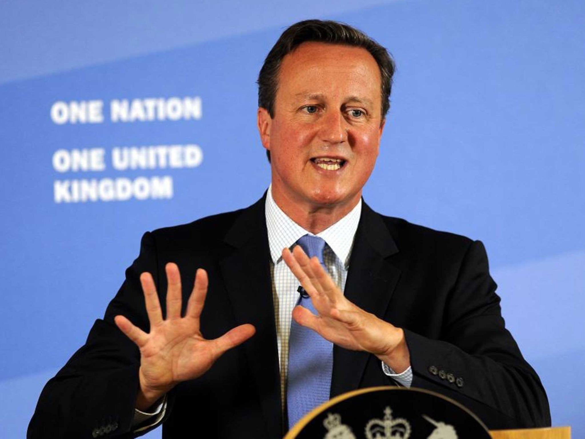David Cameron speaking in Leeds