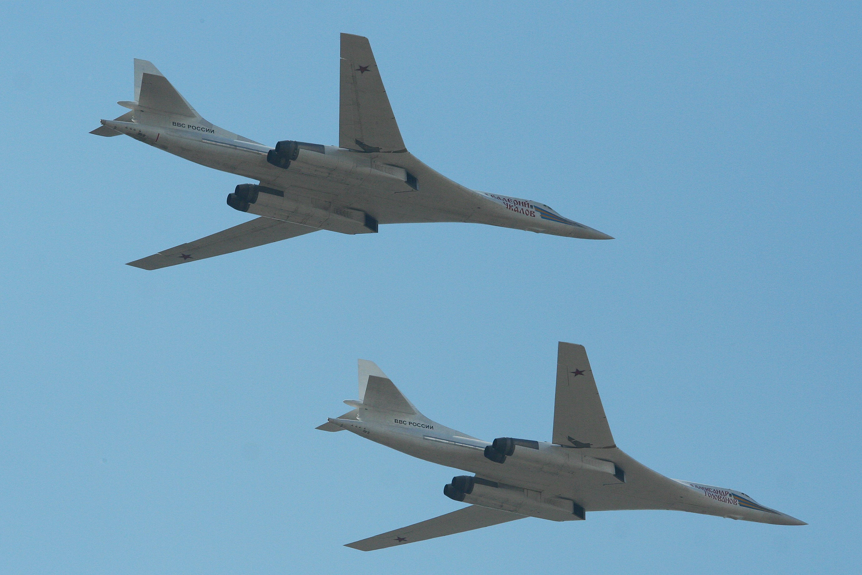 Two Russian 'Blackjack' aircraft similar to those intercepted