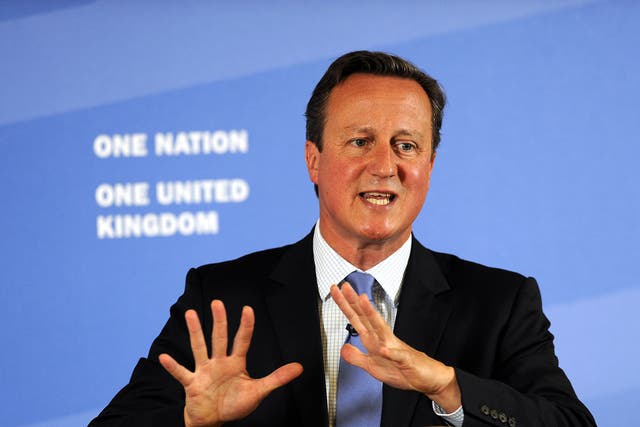 David Cameron, in Leeds yesterday, is too fearful of Tory backbenchers and Ukip to join EU quotas