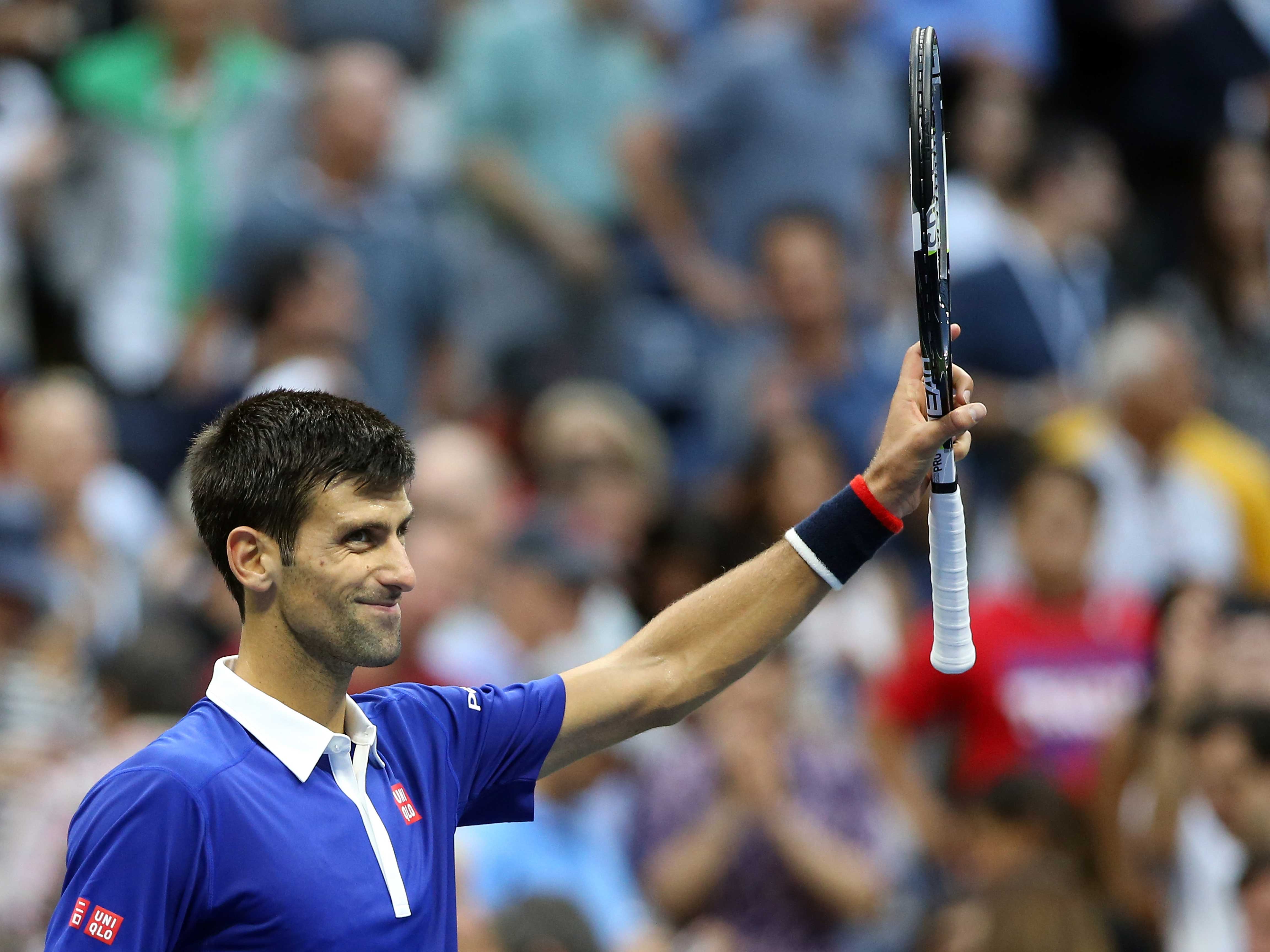 The loss of just three games is a new record for a grand slam semi-final set at the US Open