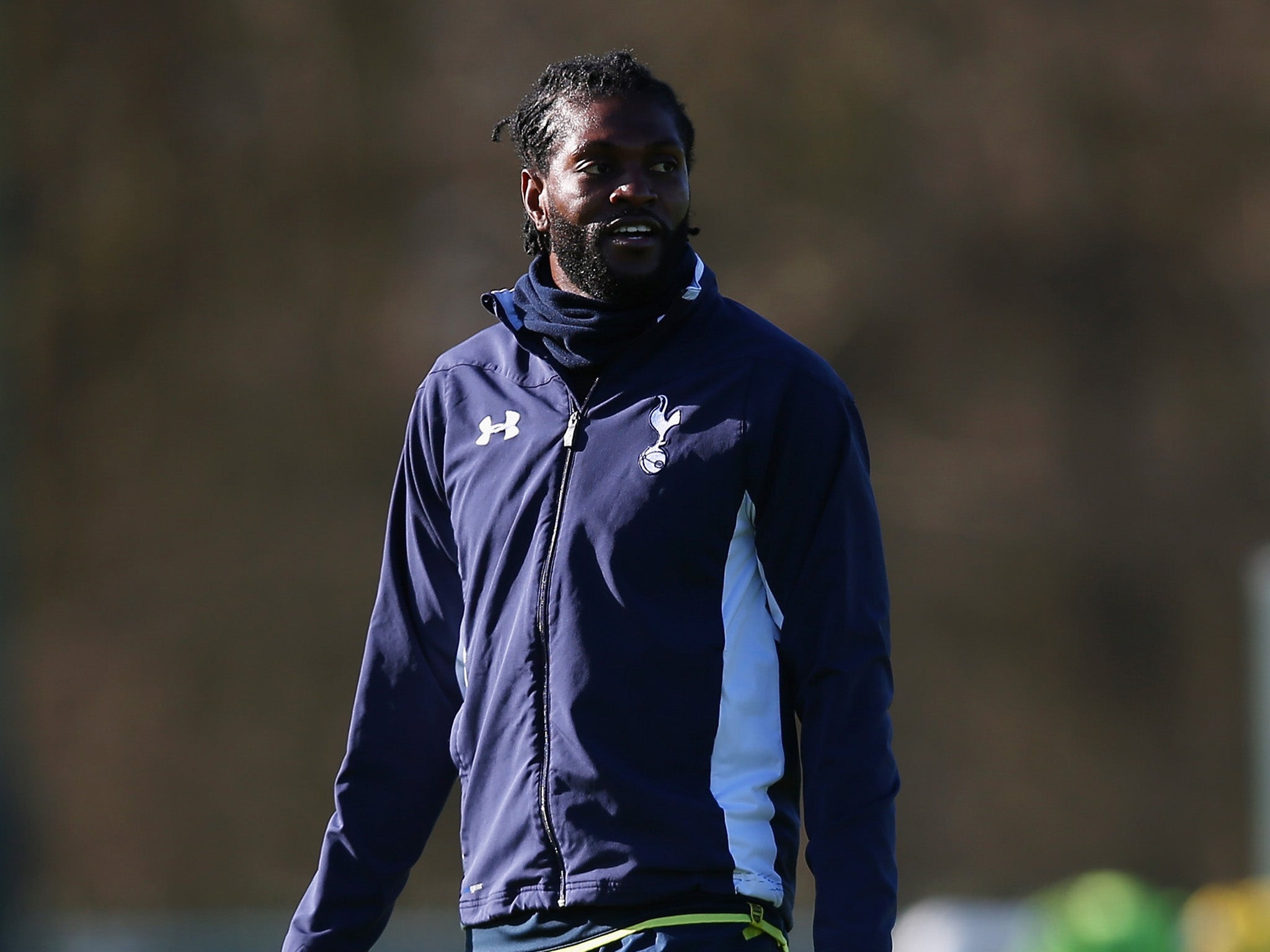 Emmanuel Adebayor has decided to train with Tottenham's Under-21s rather than the first team