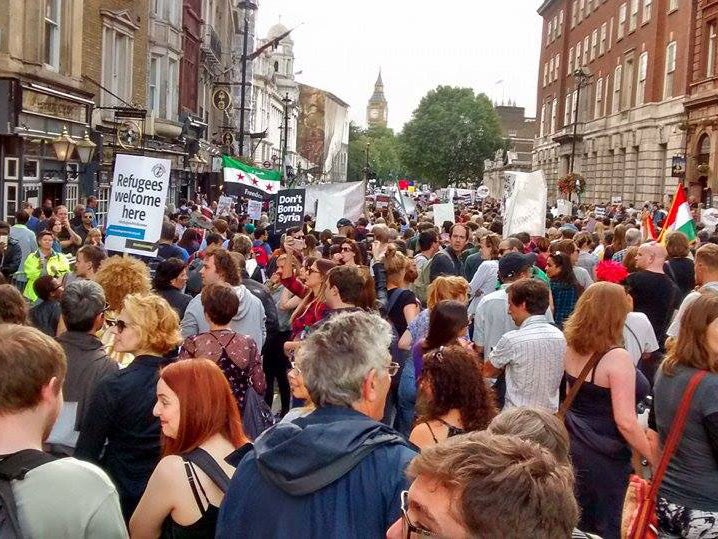 Almost 90,000 people registered online to say that they would attend Solidarity with Refugees march in London on 12 September