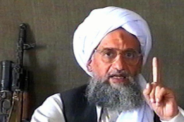 A TV grab from the Qatar-based Al-Jazeera news channel dated 17 June 2005 shows Ayman al-Zawahiri, now leader of Al-Qaeda