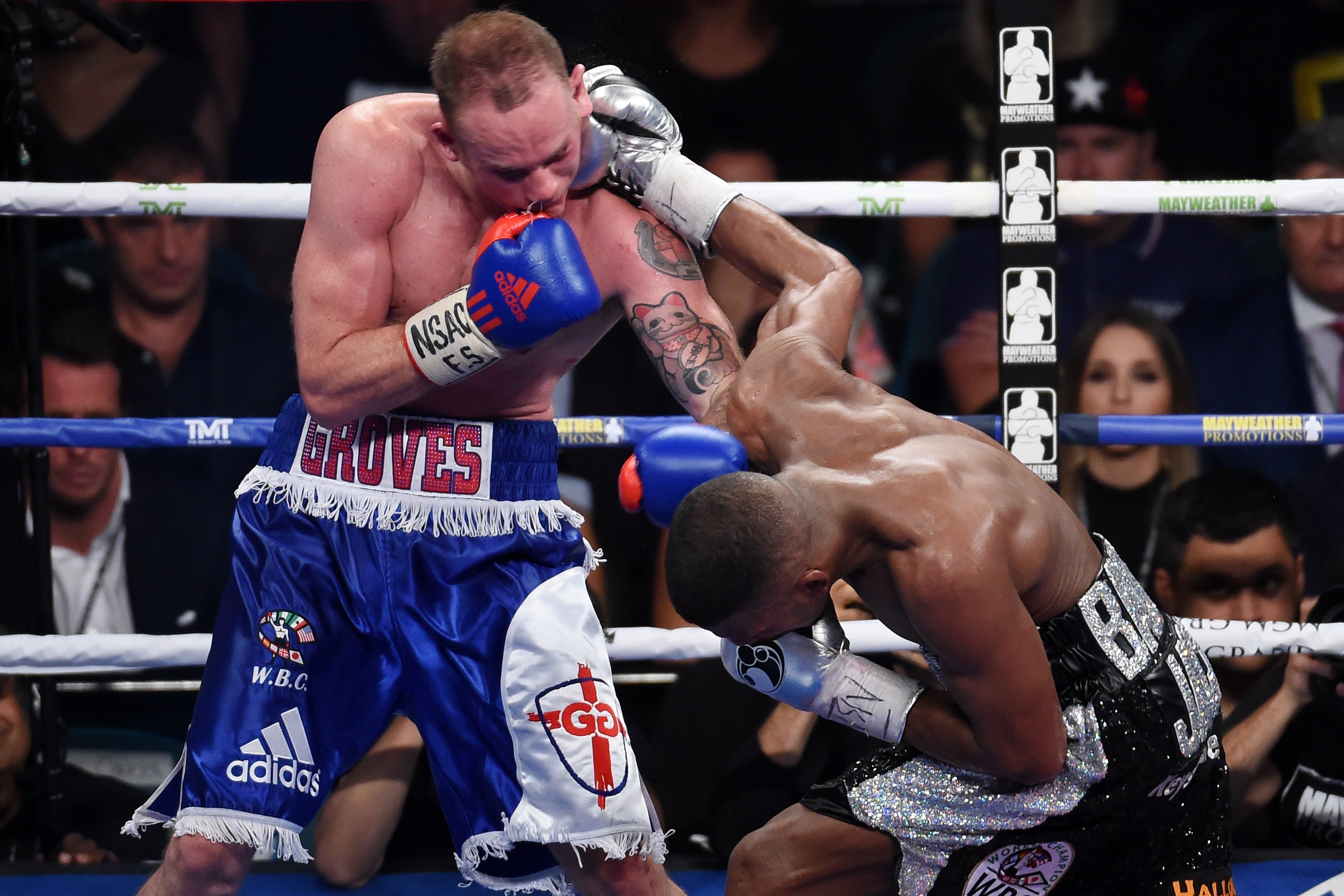 George Groves in action against Badou Jack at the MGM Grand
