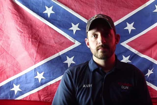 Andy Hallinan, owner of Florida Gun Supply, announces that shop is 'Muslim-free zone'