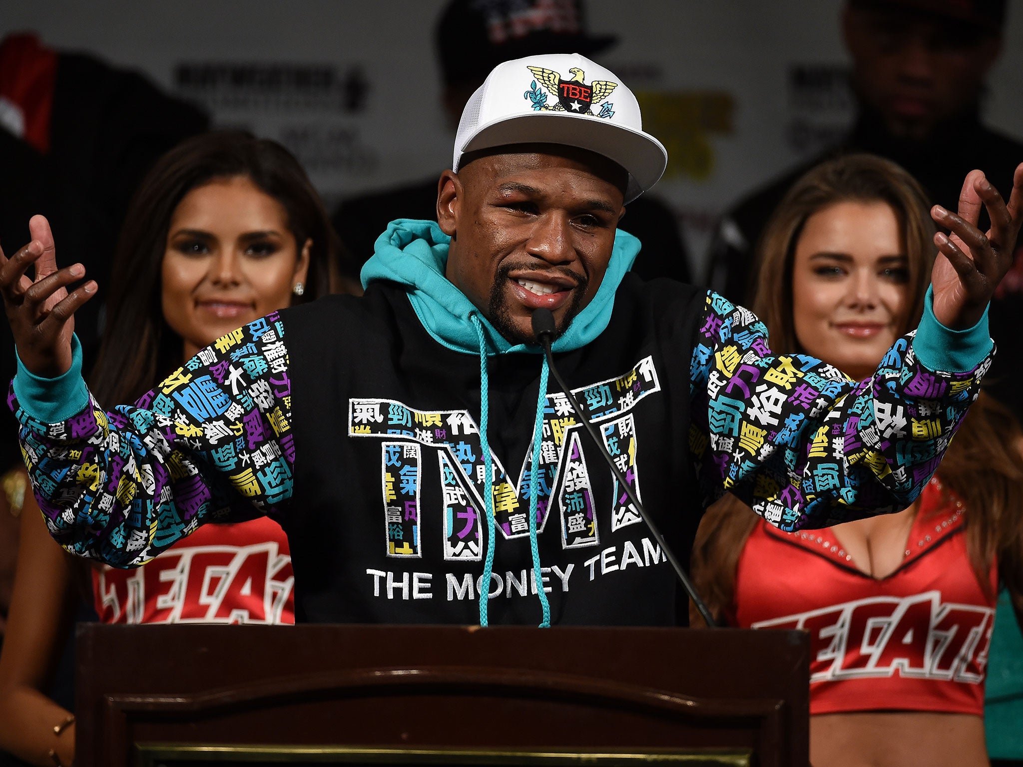 Floyd Mayweather after his 49th victory