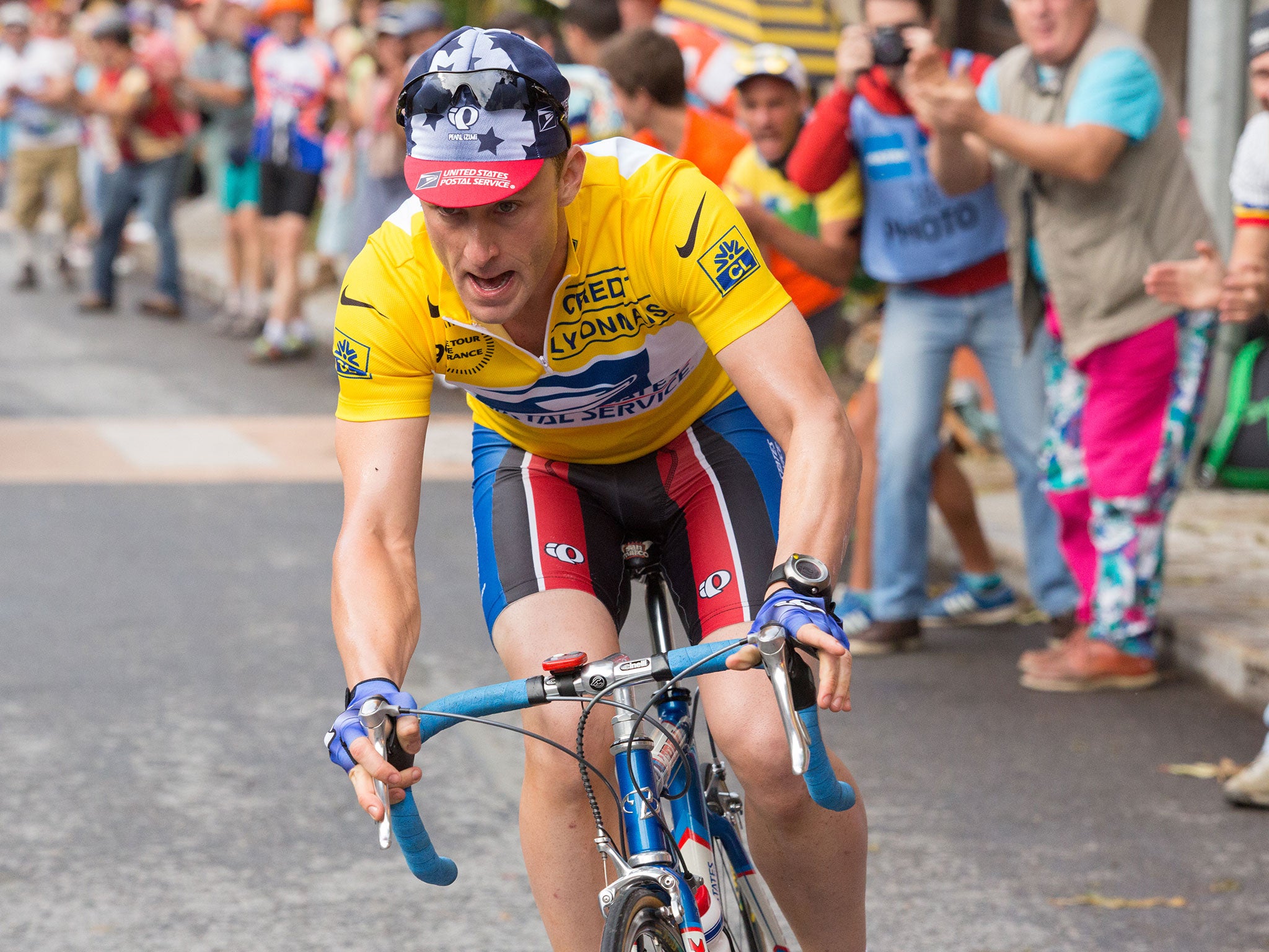 Ben Foster playing Lance Armstrong in The Program