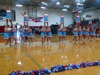 Cheerleading routine set to the soundtrack of 9/11