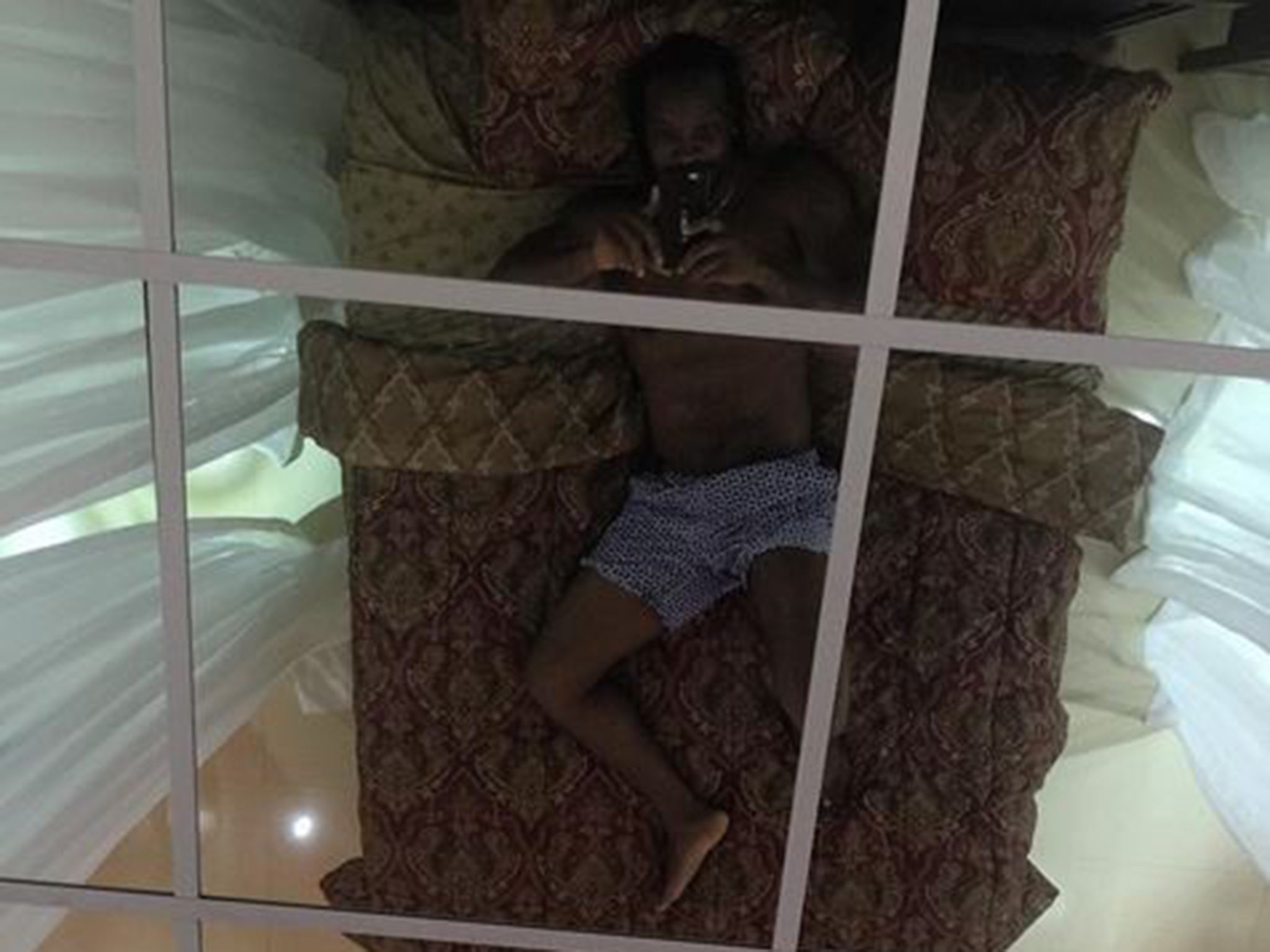 Chris Gayle under his mirrored ceiling