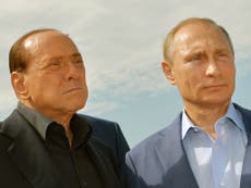 Silvio Berlusconi visits war memorial in Crimea with Vladimir Putin