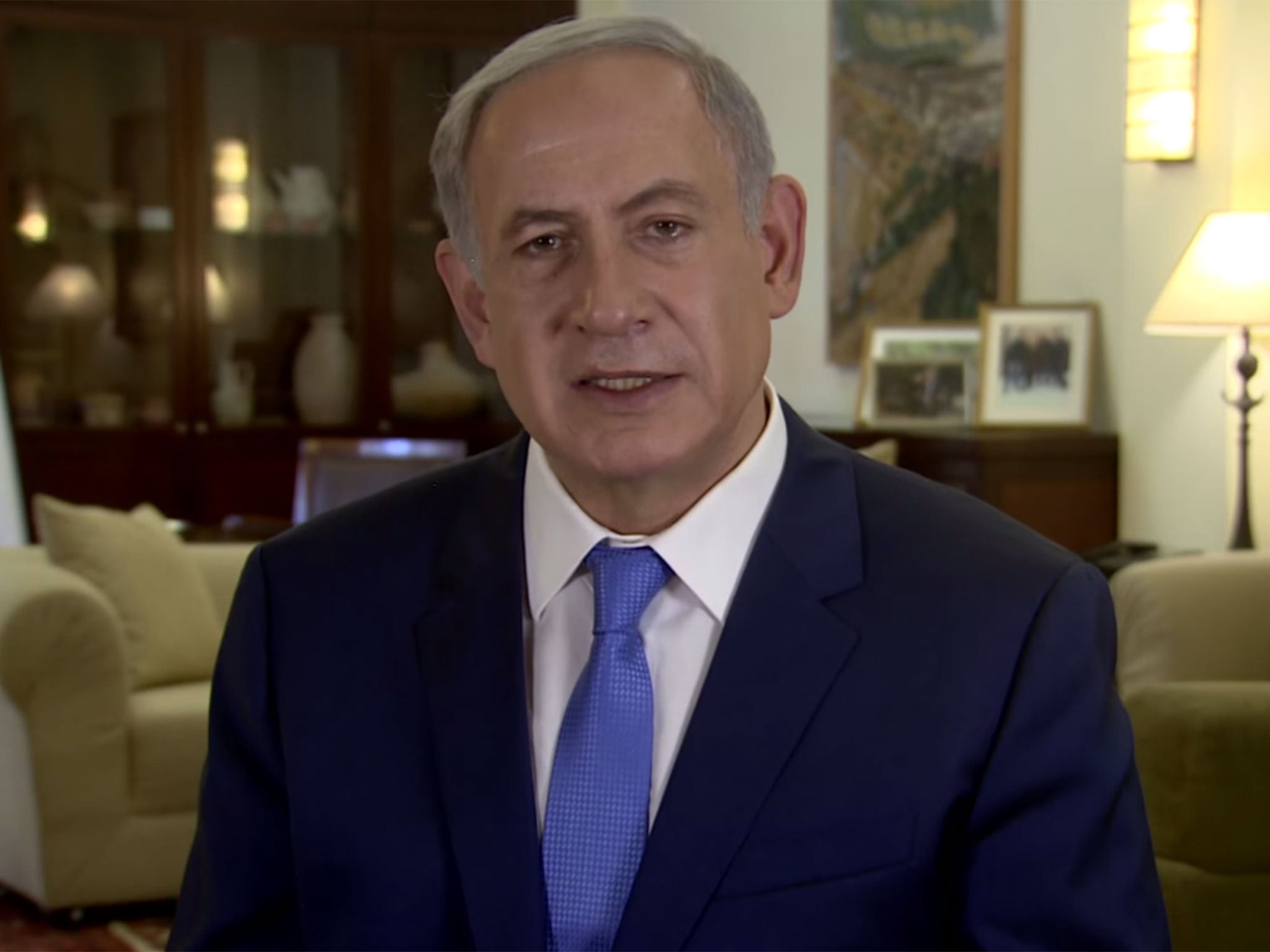 Benjamin Netanyahu delivers a Rosh Hashanah address in which he slams Israel's critics