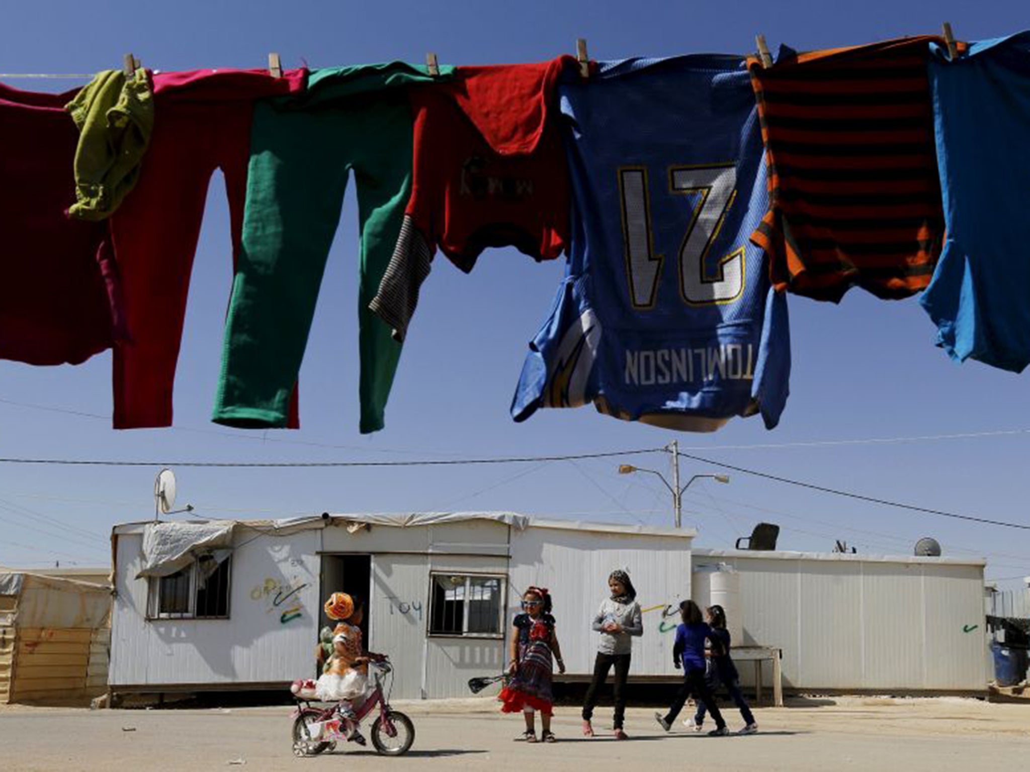 In the Al-Zaatari refugee camp, one in five refugees live in garages, chicken houses or tents