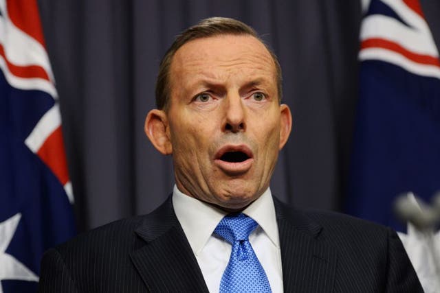 Tony Abbott discussing his departure at a press conference at Parliament House in Canberra, Australia. His two years as Prime Minister were beset by controversy 