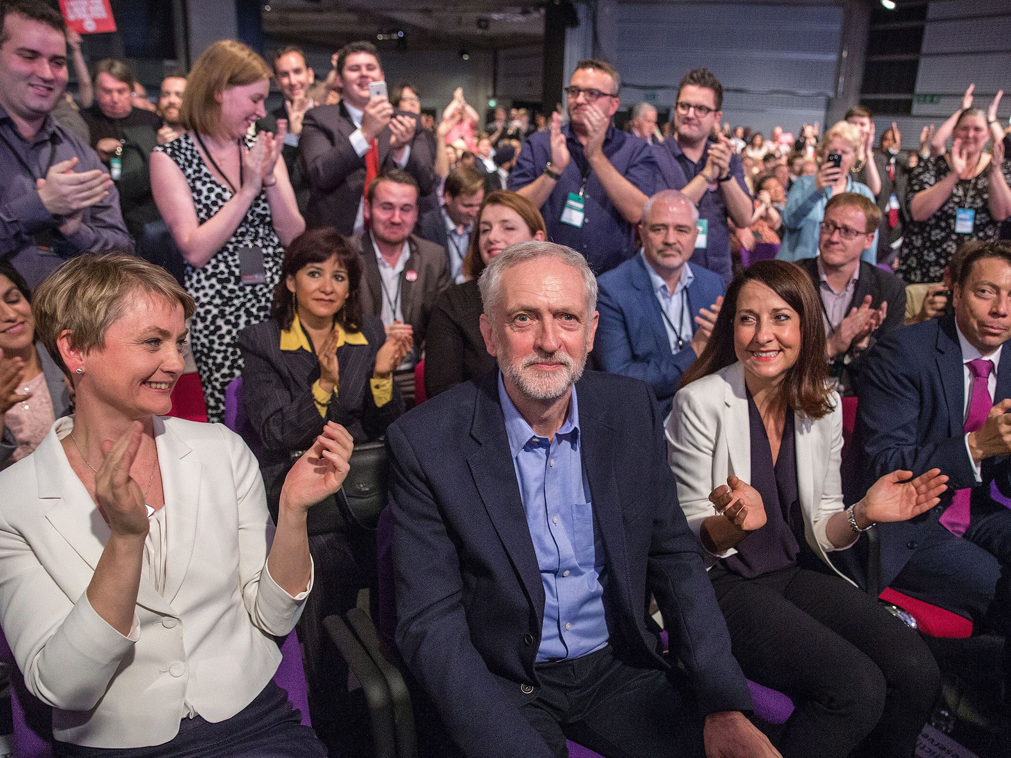 Jeremy Corbyn, the moment his win was announced at the Labour leadership contest on Saturday