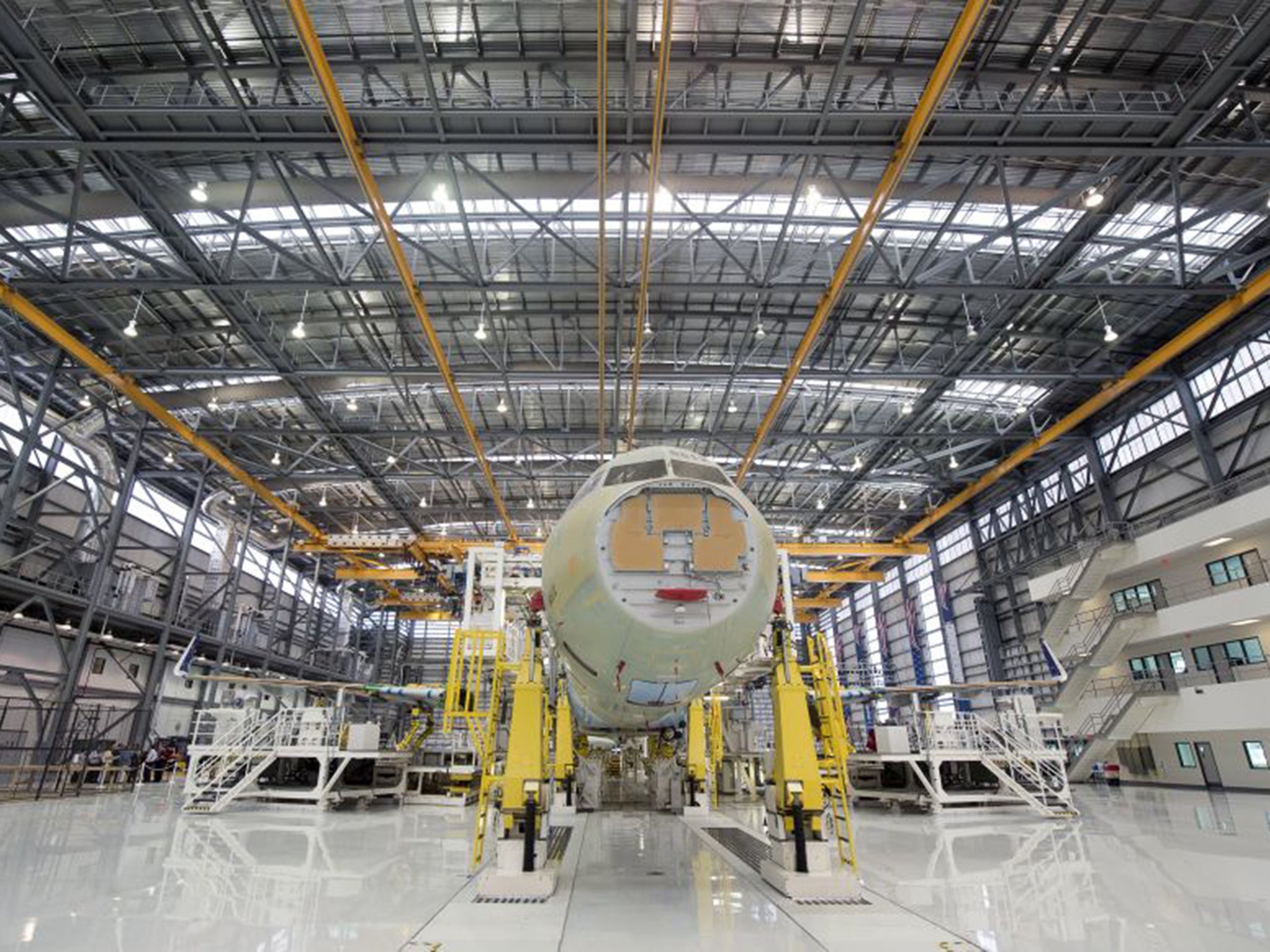 The new Airbus plant in Mobile, Alabama will assemble, test and paint the Airbus A320 line, Airbus’s most successful family of commercial liners