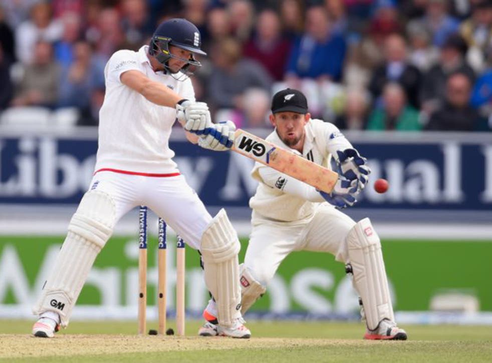 Adam Lyth scores a four against New Zealand in the second Test at Headingley in May, when he made a century opening the battling for England