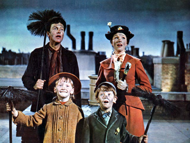 <p>Mary Poppins, Dick Van Dyke, Julie Andrews, Karen Dotrice, Matthew Garber
1964</p>