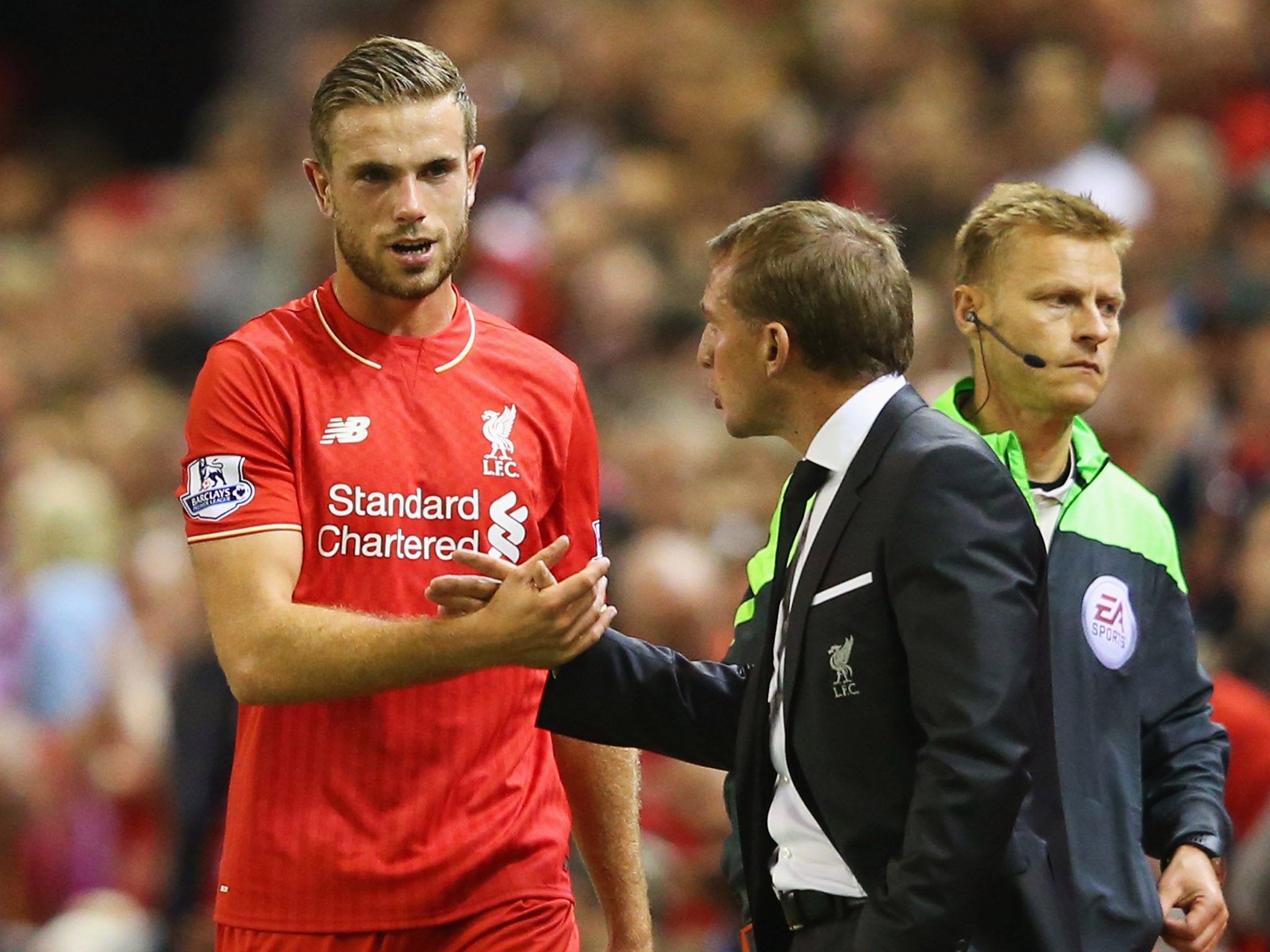 Jordan Henderson came off against Bournemouth with the heel problem