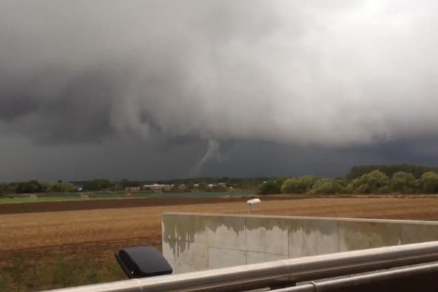 Watch tornado sweep across Lincolnshire as more bad weather is expected