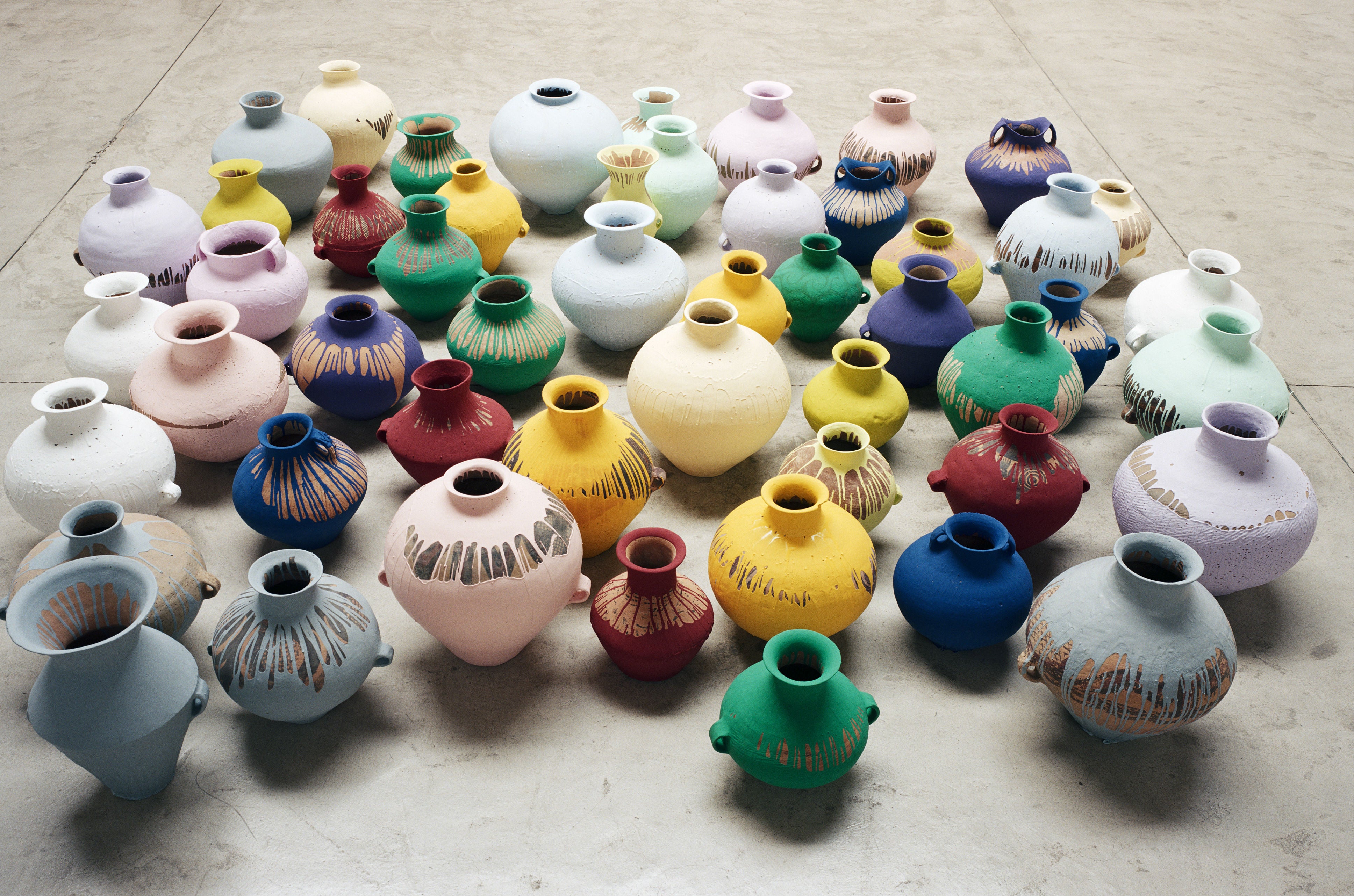 Ai Weiwei, Coloured Vases, on show at the Royal Academy