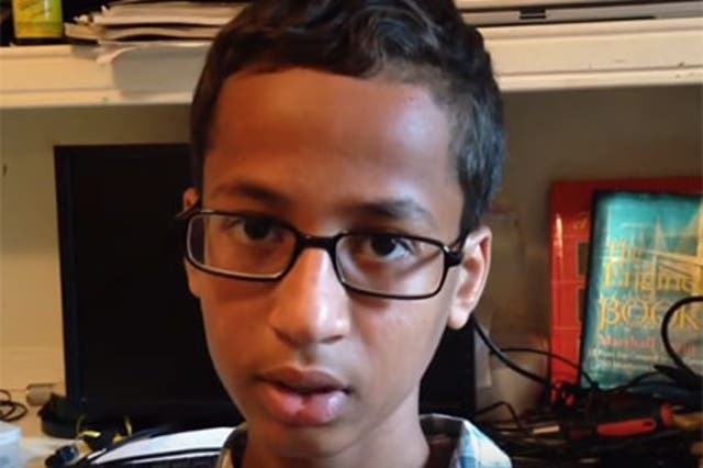 Ahmed Mohamed was arrested for taking his homemade clock to school in Texas