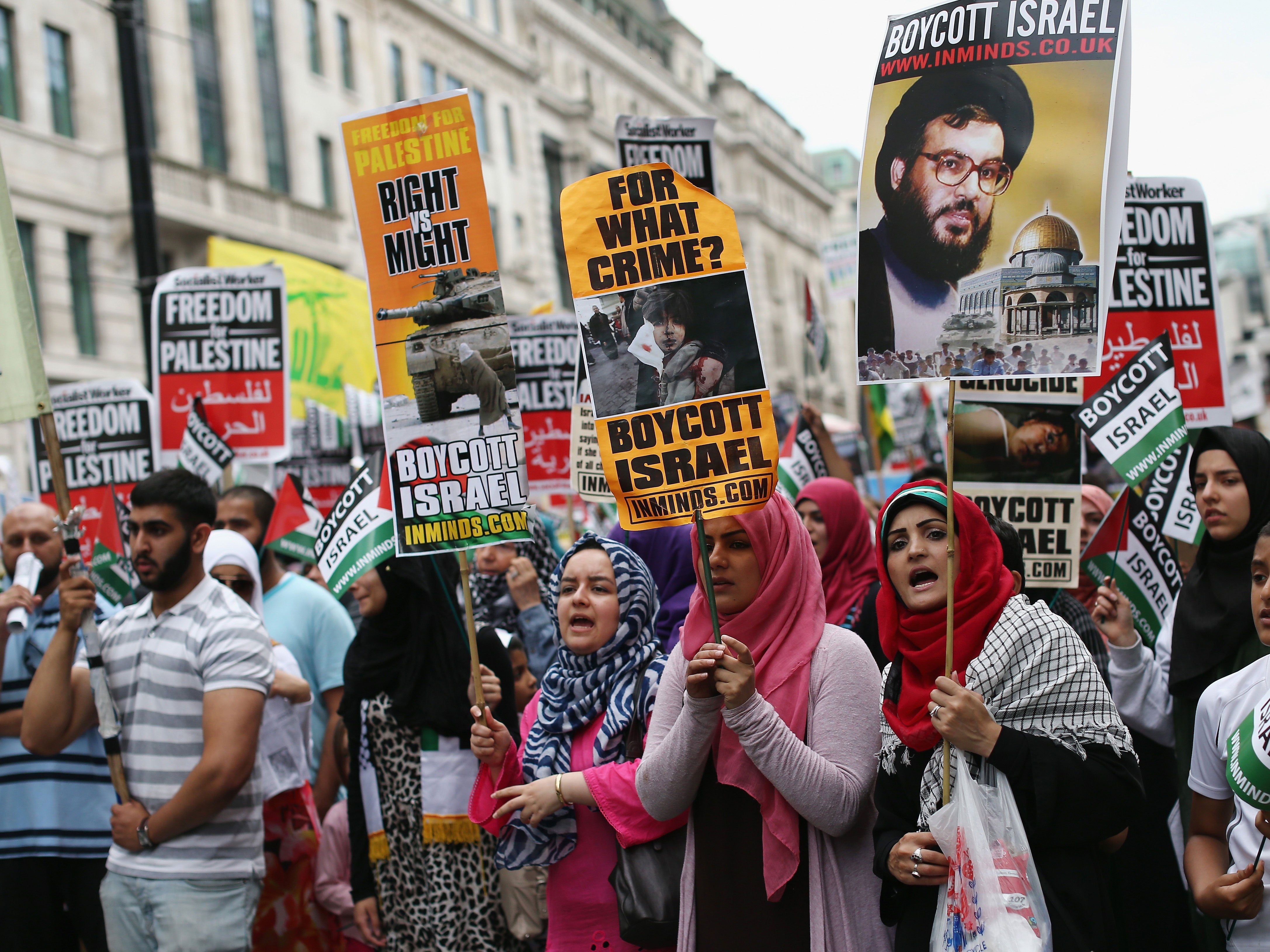 Al-Quds Day is marked with annual protests in London and around the world to oppose Israel's borders and express solidarity with the Occupied Palestinian Territories