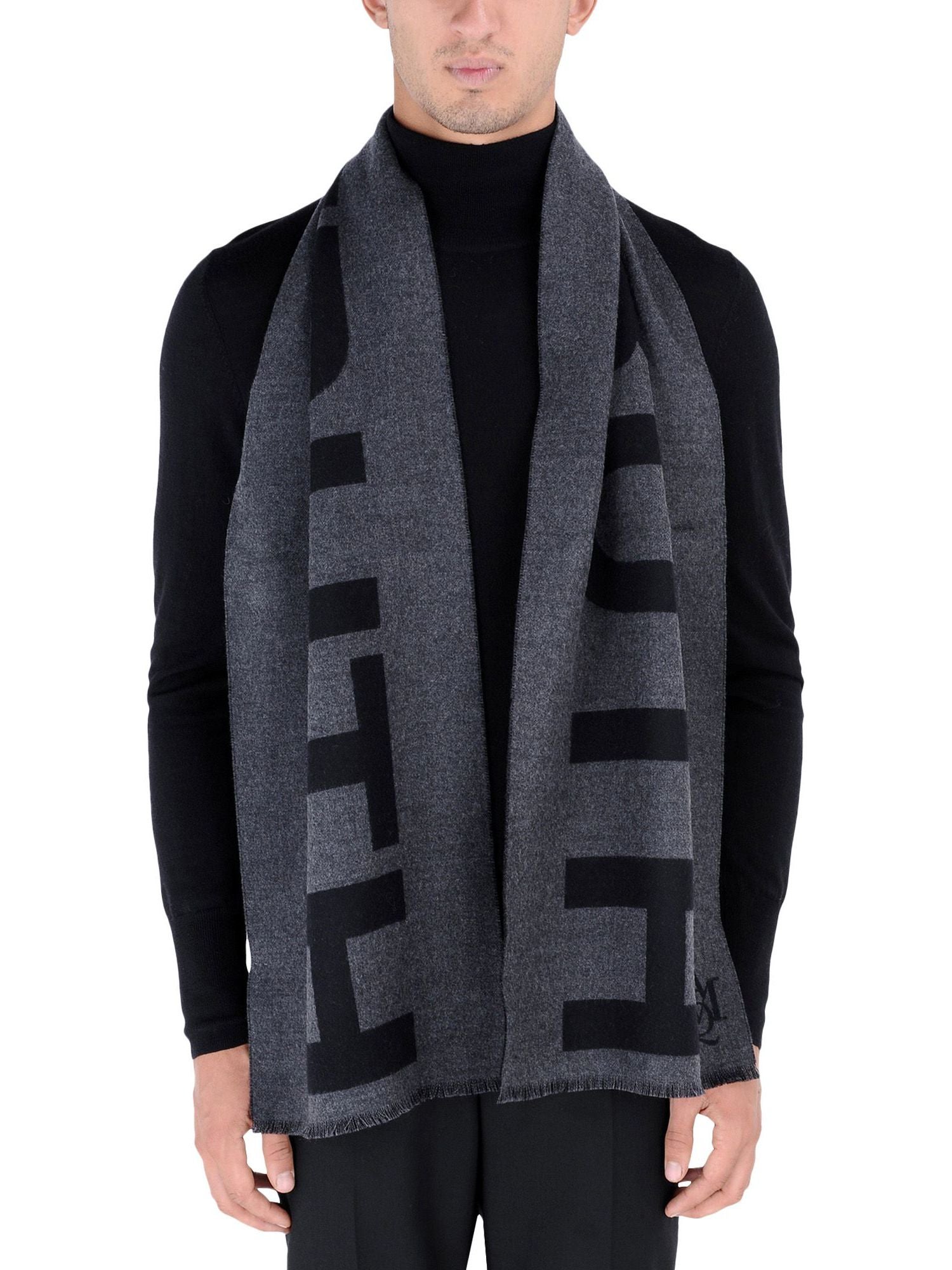 Men's Chunky Merino Wool Scarf - Smoky Pearl – Baabushka