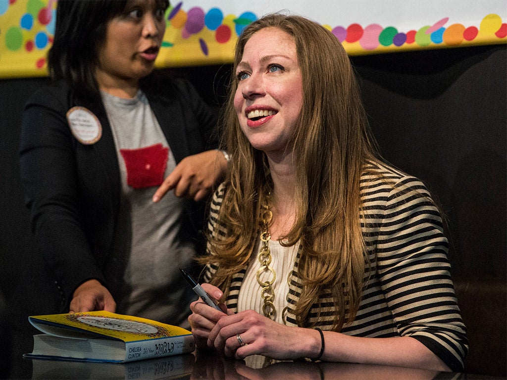 Chelsea Clinton signs copies of her book in New York City