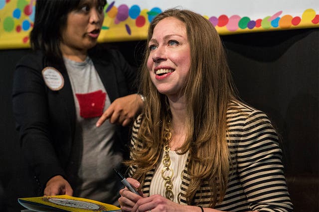 Chelsea Clinton signs copies of her new book in New York City earlier this week