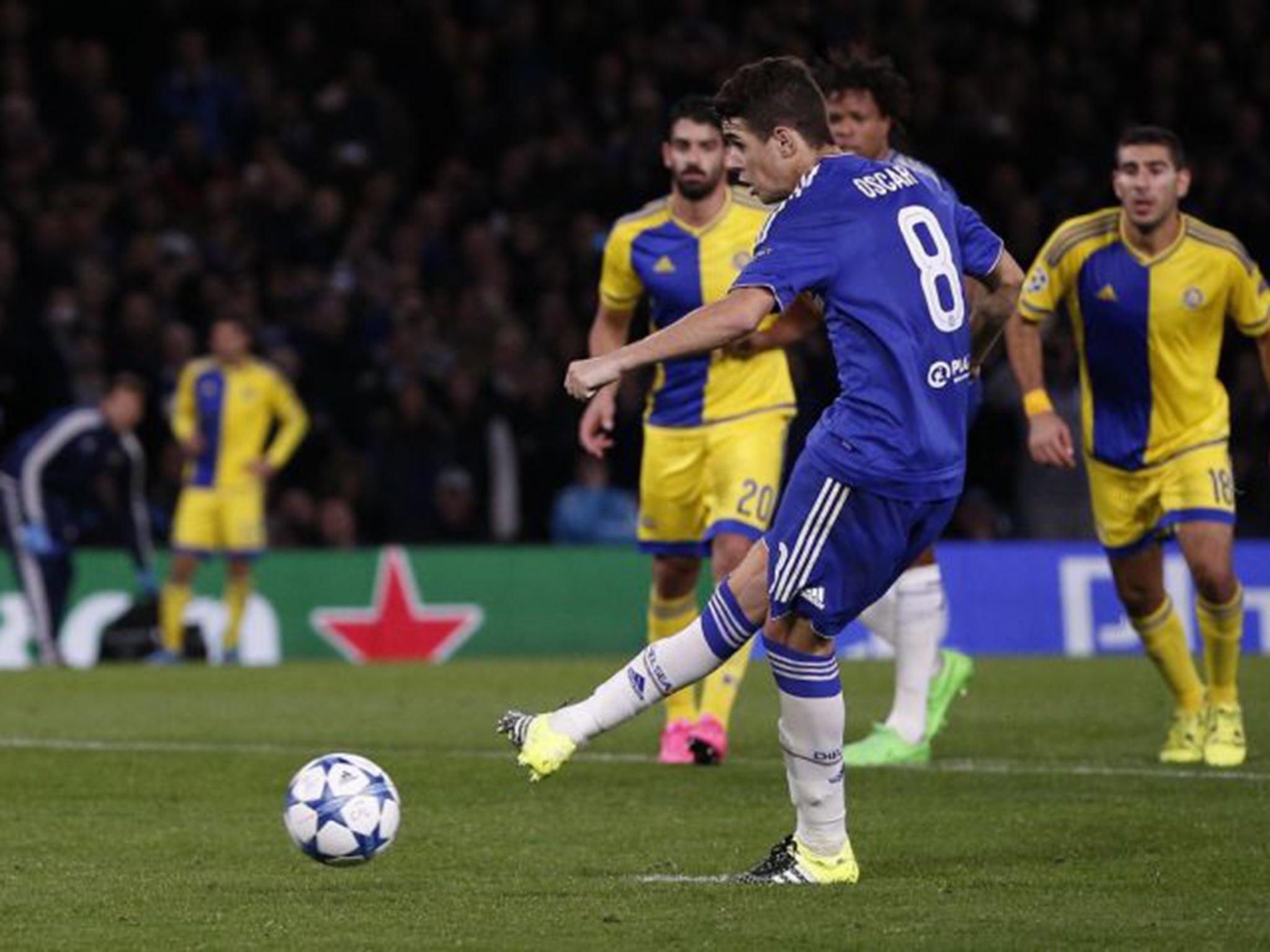 Chelsea got another penalty but Oscar took this one - and scored