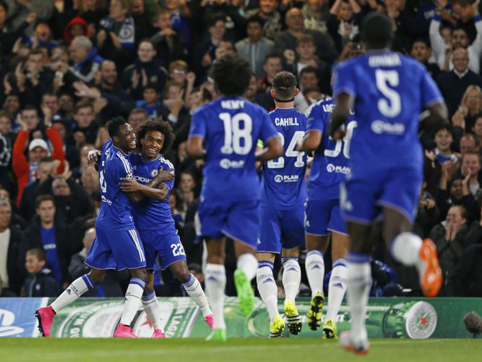 Willian's free-kick curled all the way in - but he picked up an injury soon after