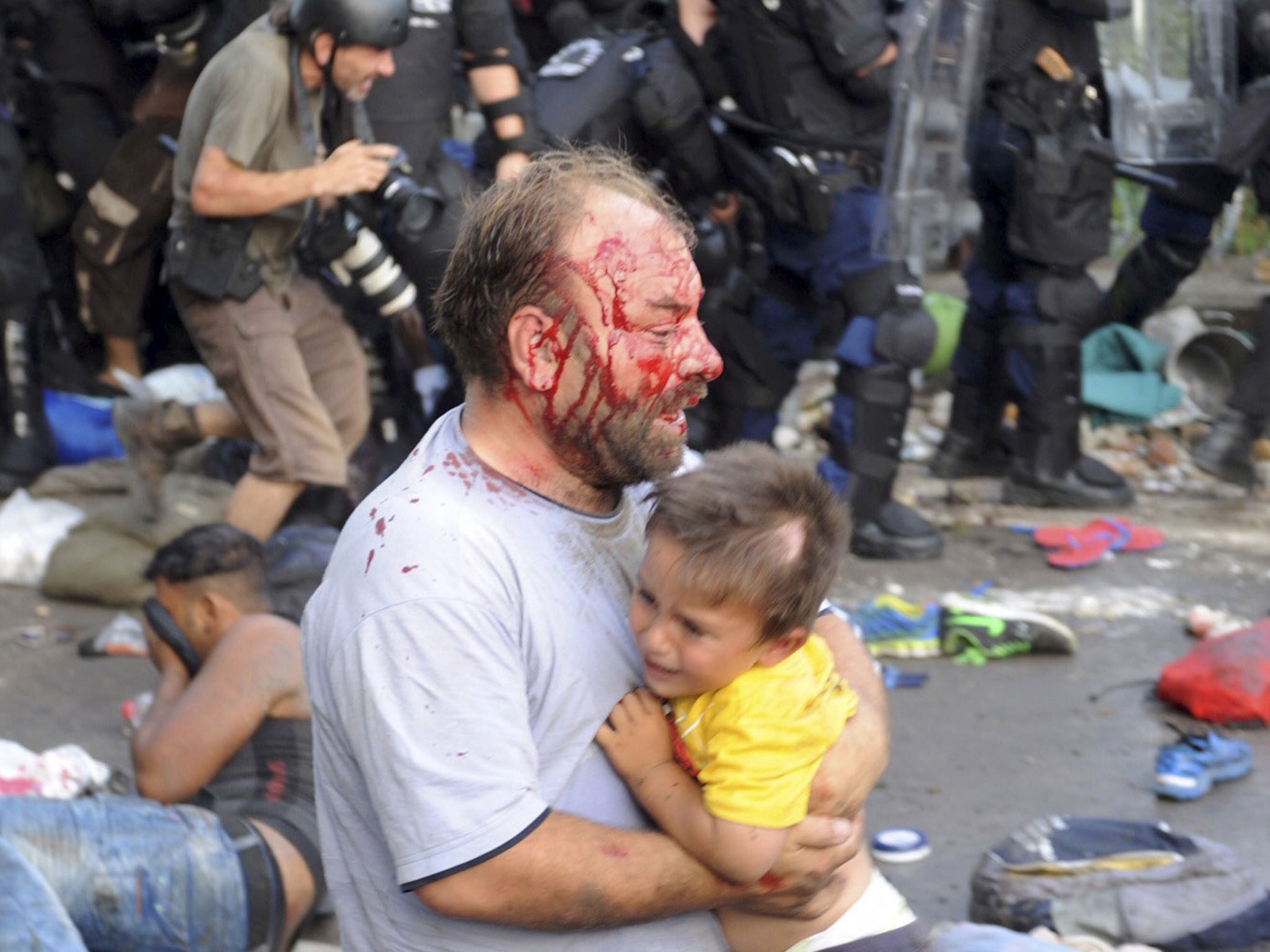 Refugees in Hungary have clashed with police
