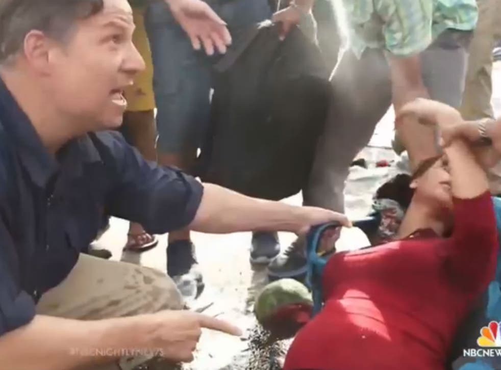 The journalist came to the aid of a pregnant woman